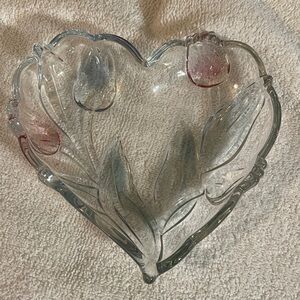 Mikasa Tivoli Crystal-heart shaped dish
